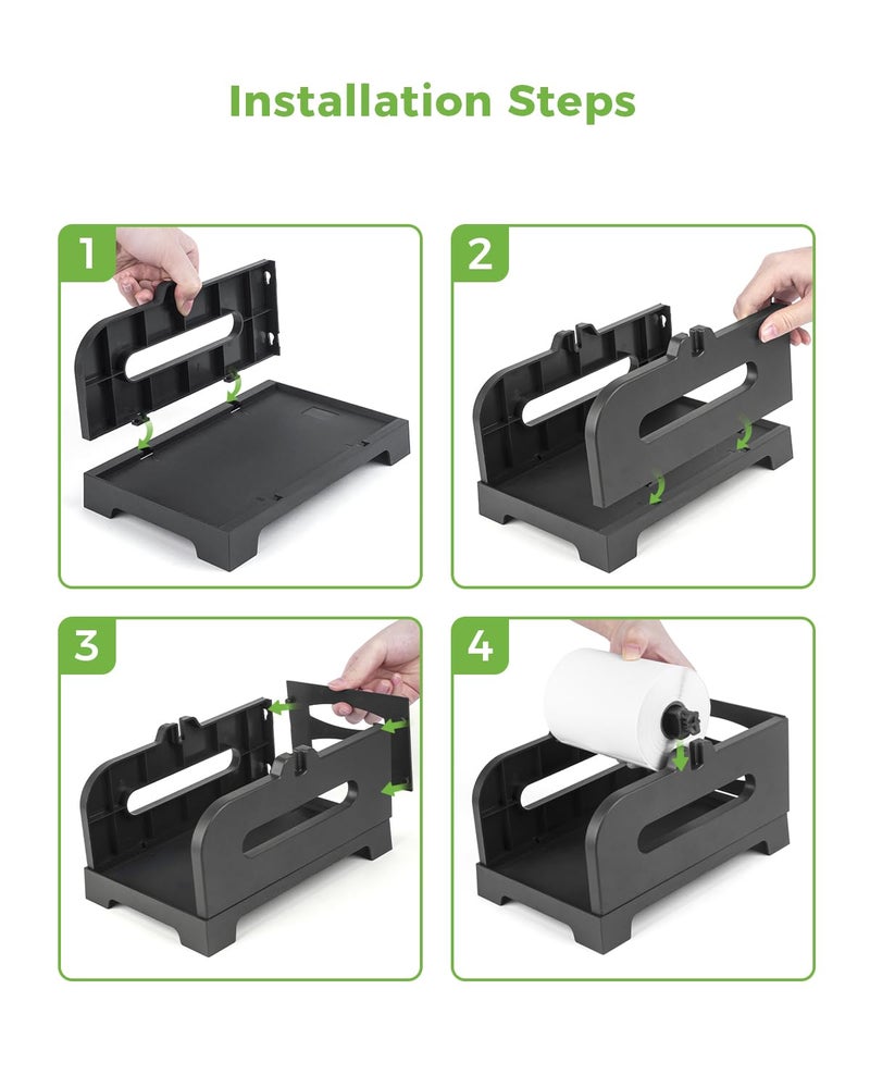 Nelko Label Holder, Thermal Label Holder for Rolls and Fan-Fold Labels, Shipping Label Roll Holder for Desktop Label Printer Shipping Supplies Industrial Labels Accessory for Home, Office (Black) - Image 5